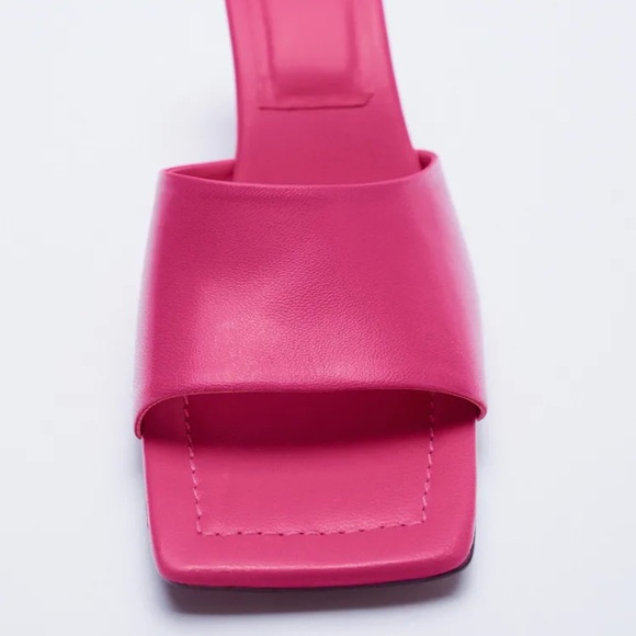 NWT. Zara Leather High Heel Sandals. Size 6. - Picture 4 of 8